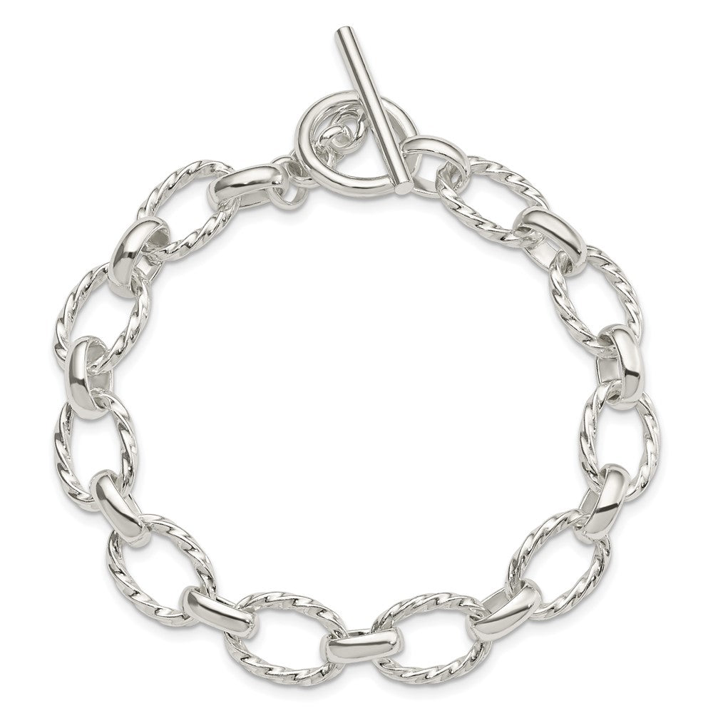 Sterlingsilber Poliert Fantasieglieder Knebel Armband