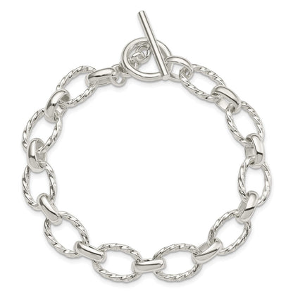 Sterlingsilber Poliert Fantasieglieder Knebel Armband