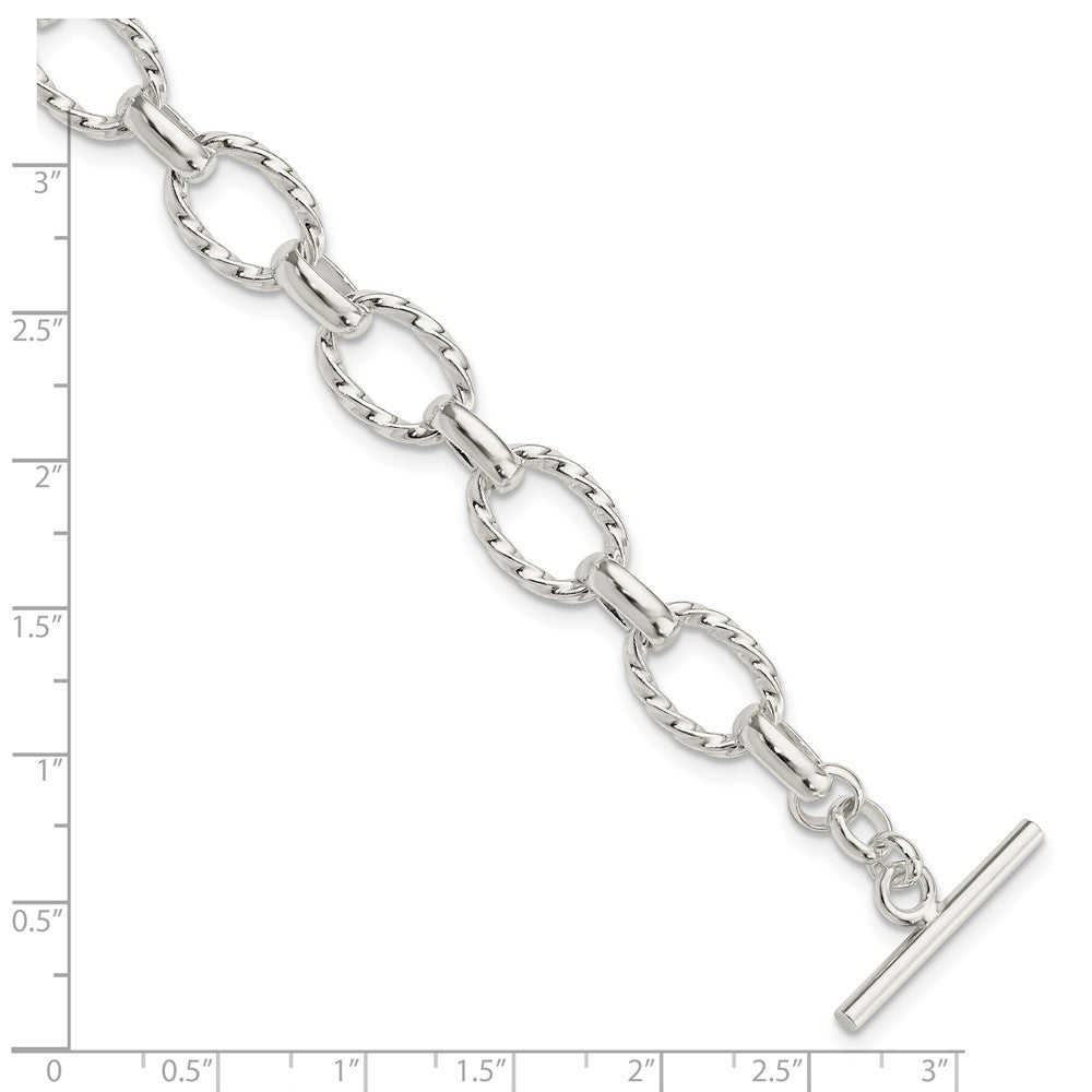 Sterlingsilber Poliert Fantasieglieder Knebel Armband