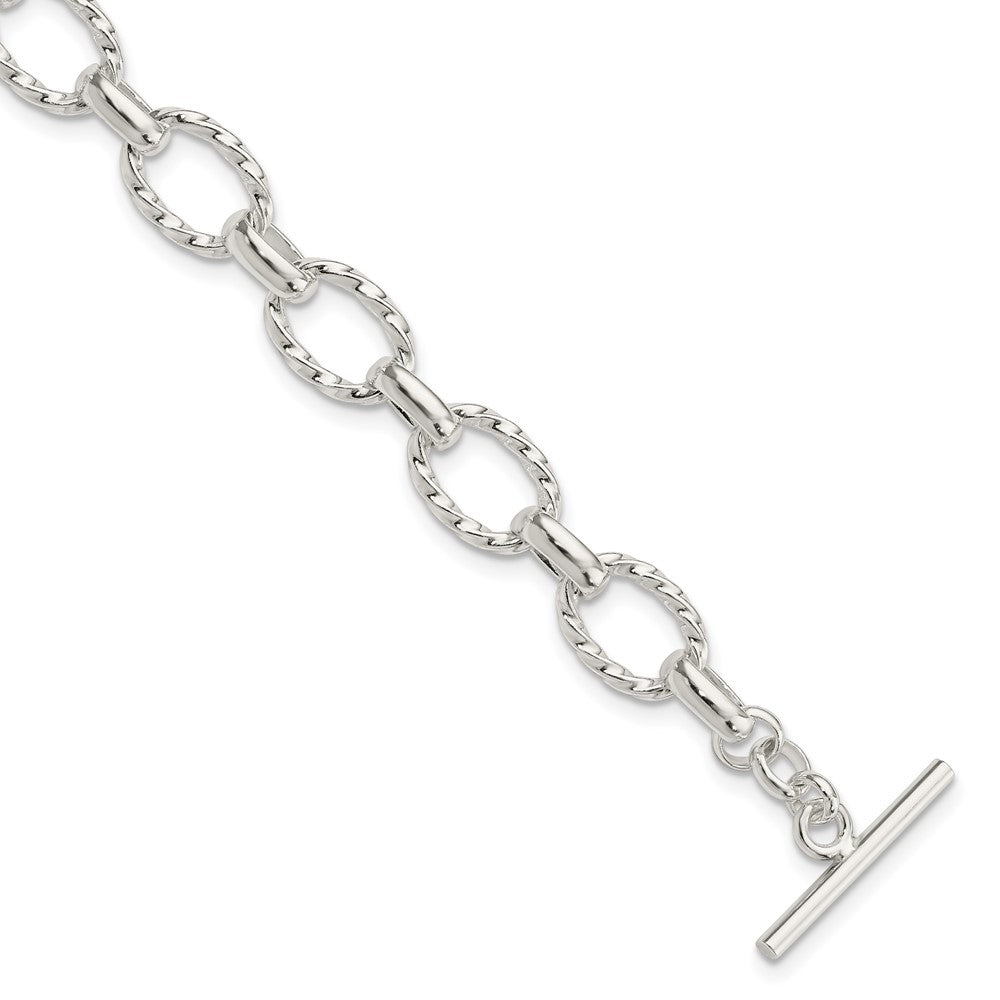 Sterlingsilber Poliert Fantasieglieder Knebel Armband
