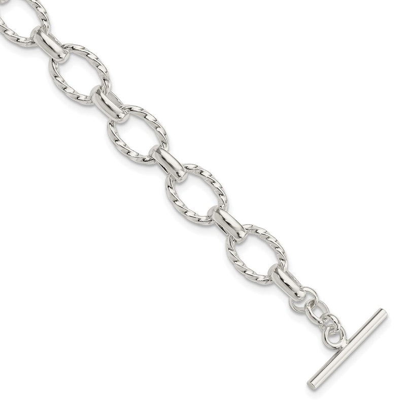 Sterlingsilber Poliert Fantasieglieder Knebel Armband