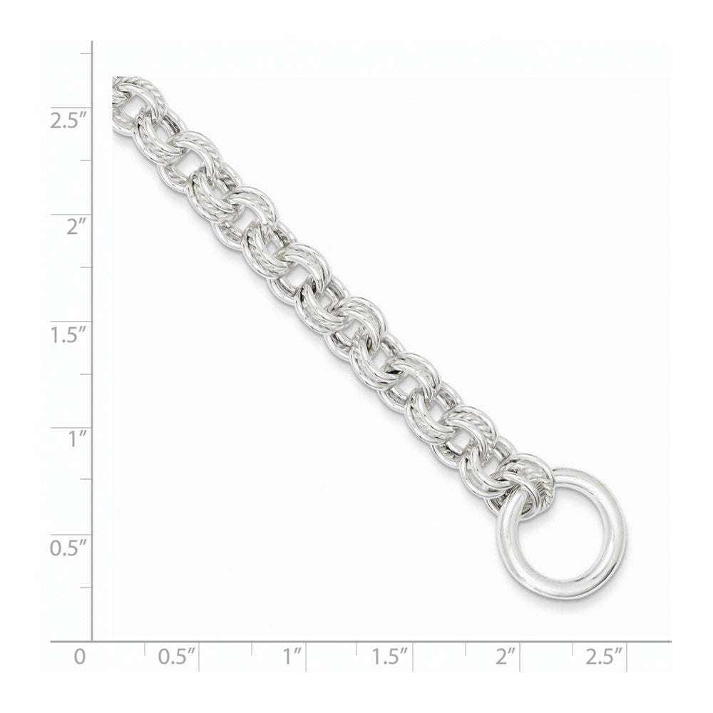 Sterlingsilber Poliert Fantasieglieder Knebel Gliederarmband