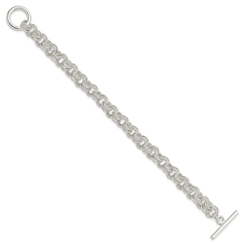 Sterlingsilber Poliert Fantasieglieder Knebel Gliederarmband