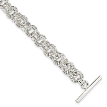 Sterlingsilber Poliert Fantasieglieder Knebel Gliederarmband