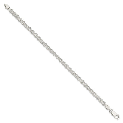 8.5 Zoll Sterlingsilber 4.8mm Fantasieglieder Armband