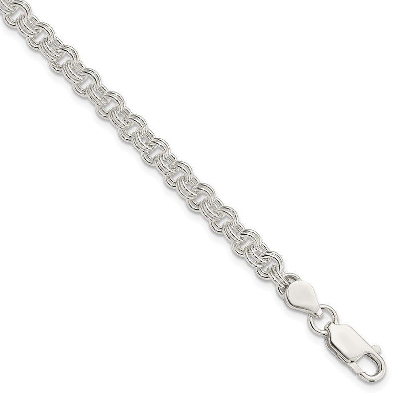 8.5 Zoll Sterlingsilber 4.8mm Fantasieglieder Armband