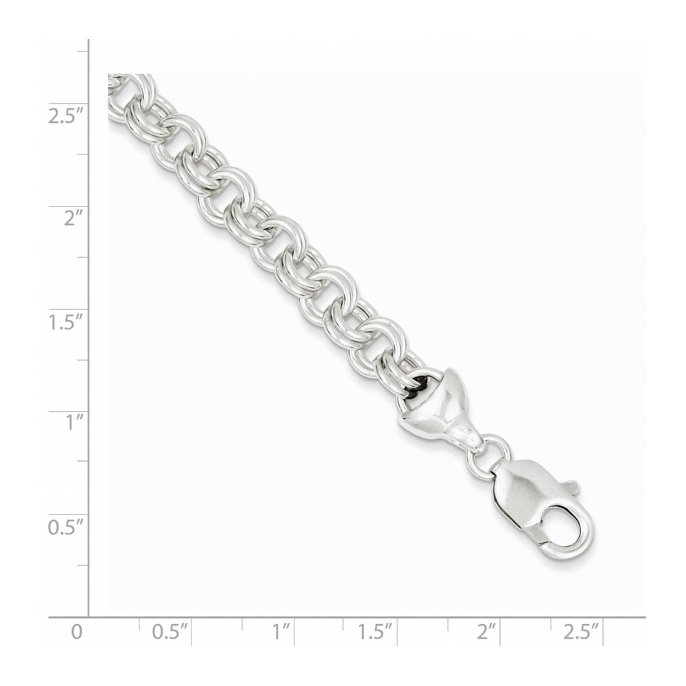 7.5 Zoll Sterlingsilber 7.5inch Doppelt Glieder Armband