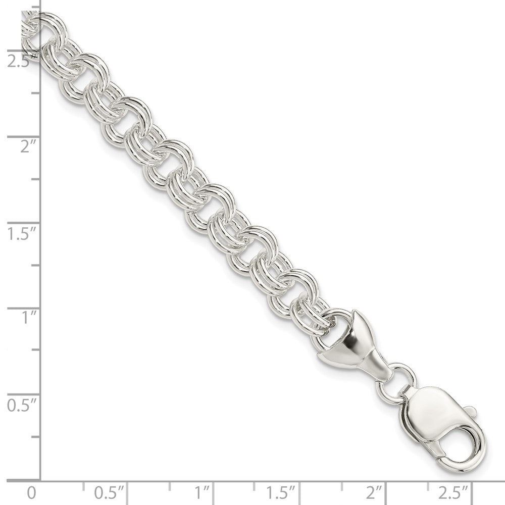 7.5 Zoll Sterlingsilber 7.5inch Doppelt Glieder Armband