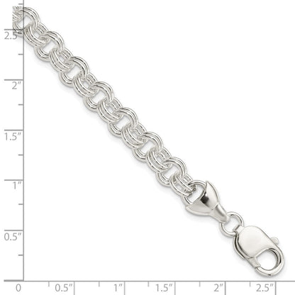 7.5 Zoll Sterlingsilber 7.5inch Doppelt Glieder Armband