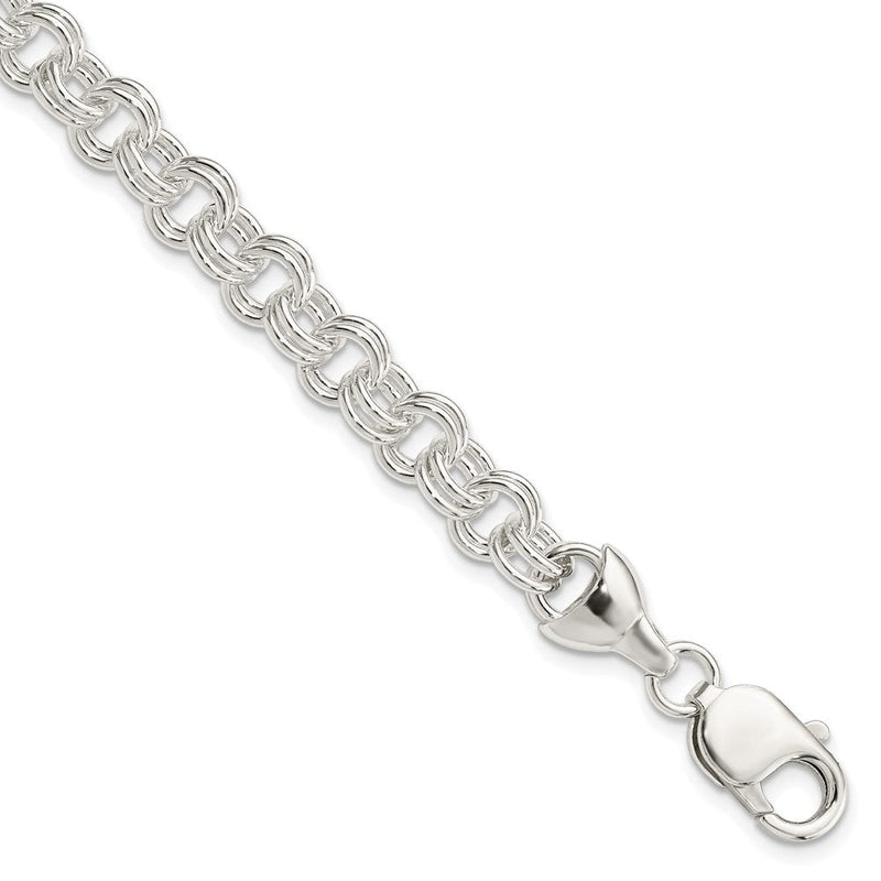 7.5 Zoll Sterlingsilber 7.5inch Doppelt Glieder Armband