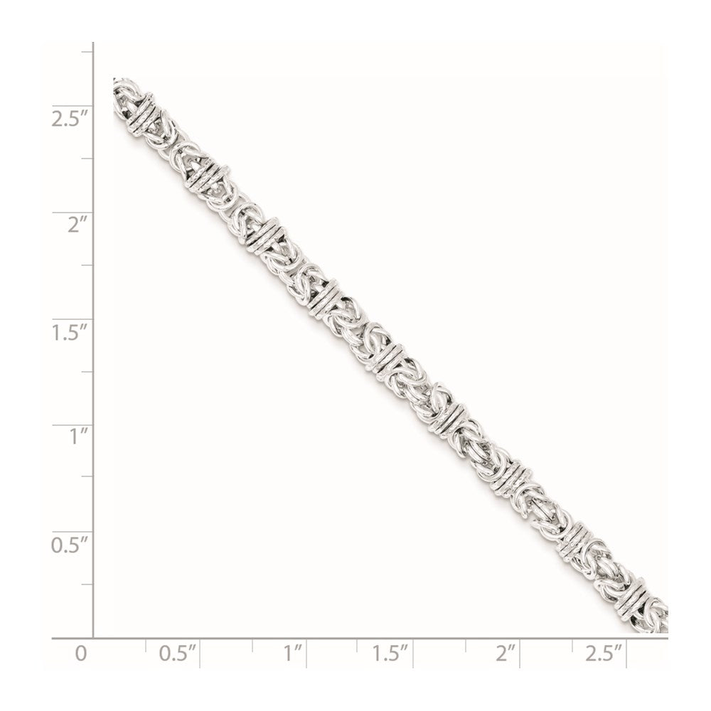 7.5 Zoll Sterlingsilber 7.5inch Poliert Fantasieglieder Armband