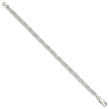 7.5 Zoll Sterlingsilber 7.5inch Poliert Fantasieglieder Armband