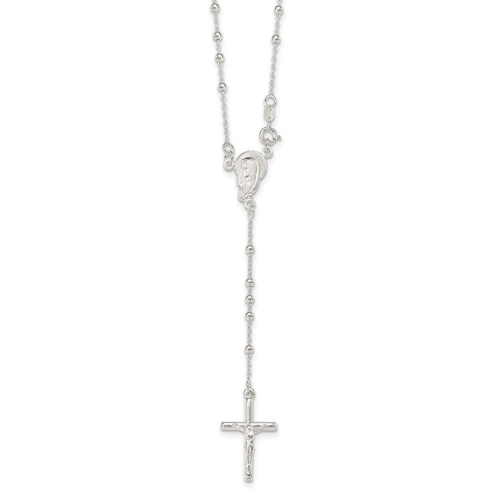Sterlingsilber Poliert Rosenkranz Halskette