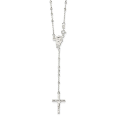 Sterlingsilber Poliert Rosenkranz Halskette