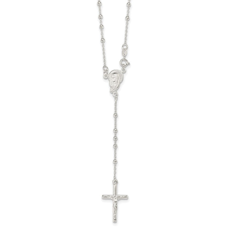 Sterlingsilber Poliert Rosenkranz Halskette