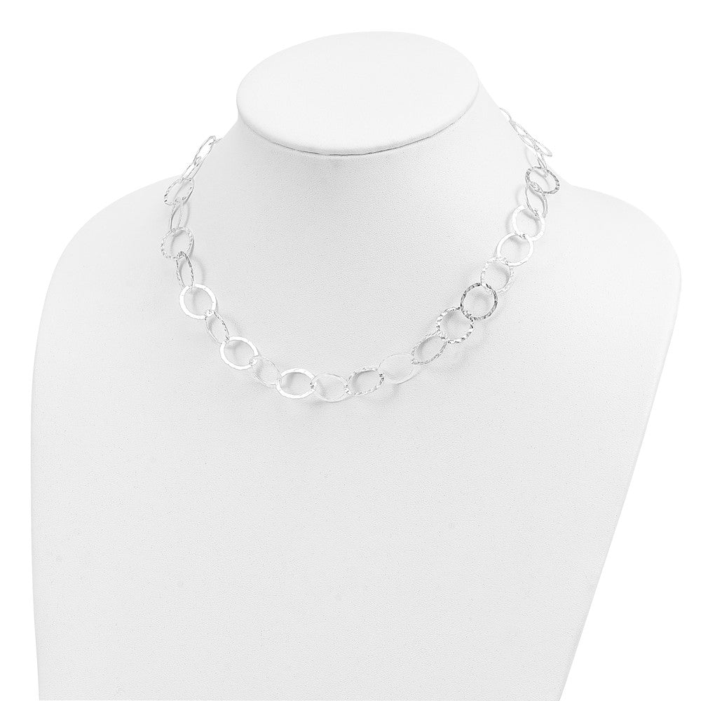 Sterlingsilber Fantasie Gehämmert Halskette