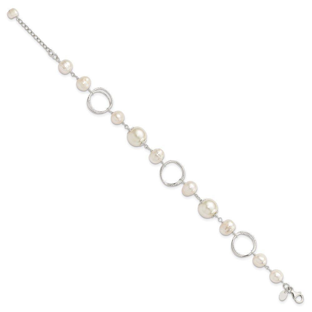 8.5 Zoll Sterlingsilber Fw Zuchtperle 8.5 Zoll Armband