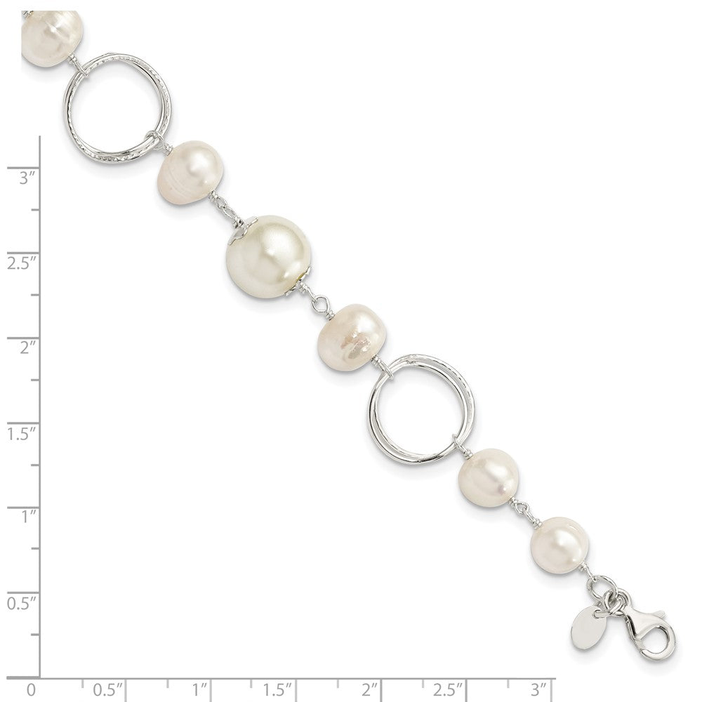 8.5 Zoll Sterlingsilber Fw Zuchtperle 8.5 Zoll Armband
