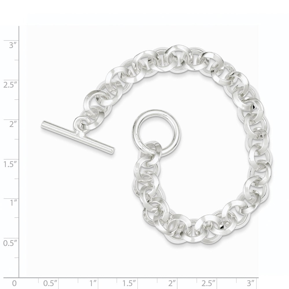Sterlingsilber Poliert Fantasie Kreisförmig Glieder Gliederarmband
