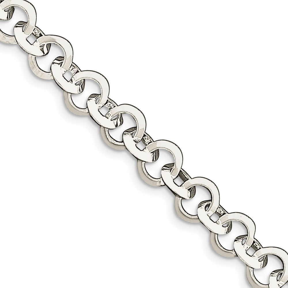Sterlingsilber Poliert Fantasie Kreisförmig Glieder Gliederarmband