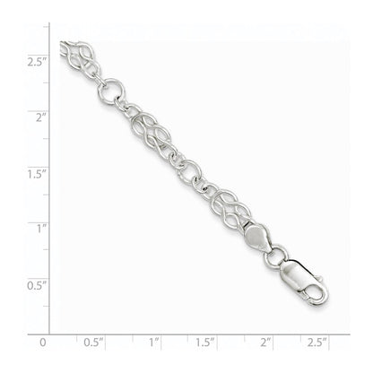 7.5 Zoll Sterlingsilber 7.5inch Poliert Fantasie Knoten-link Armband