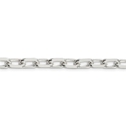 18 Zoll Sterlingsilber 7.5mm Diamantiert Lang Glieder Ankerkette Halskette
