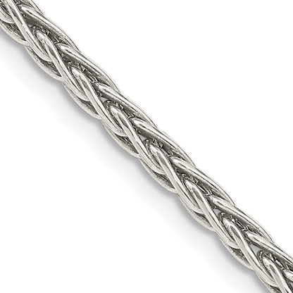 Sterlingsilber Antikisiert 3.25mm Massiv Quadratisch Ährenkette Halskette