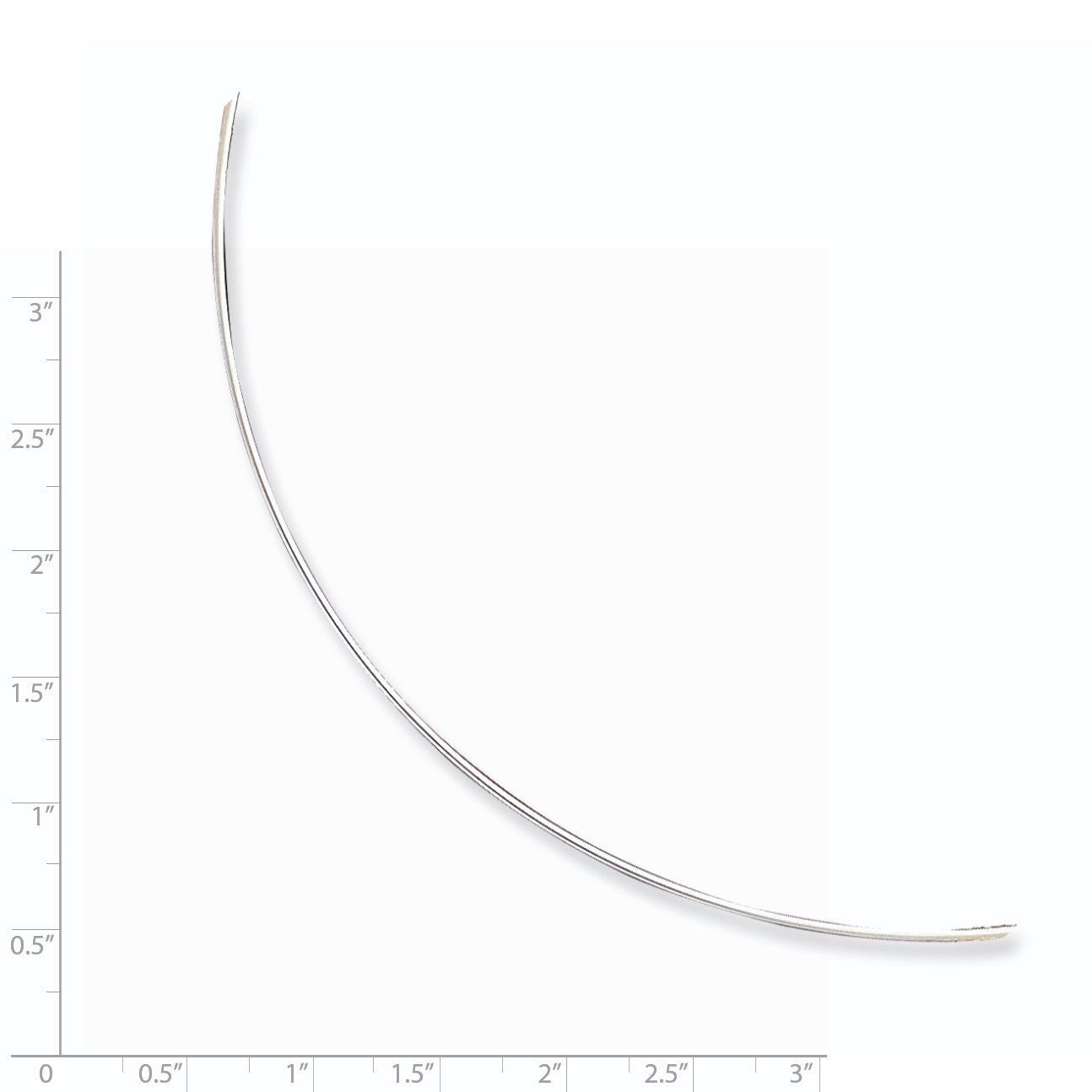 Sterlingsilber Massiv Poliert 1.2mm Neck Draht Halskette