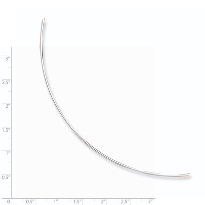 Sterlingsilber Massiv Poliert 1.2mm Neck Draht Halskette