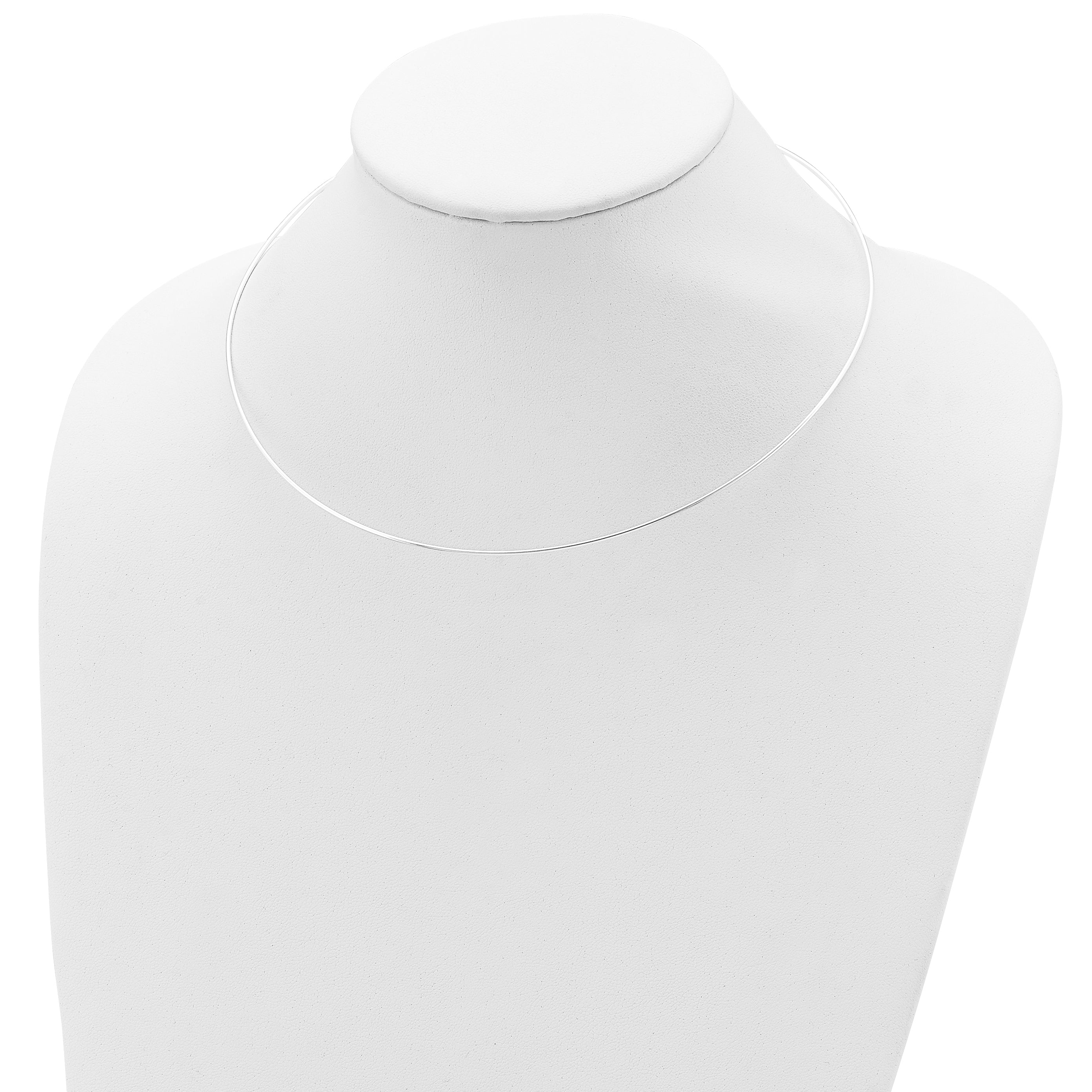 Sterlingsilber Massiv Poliert 1.2mm Neck Draht Halskette