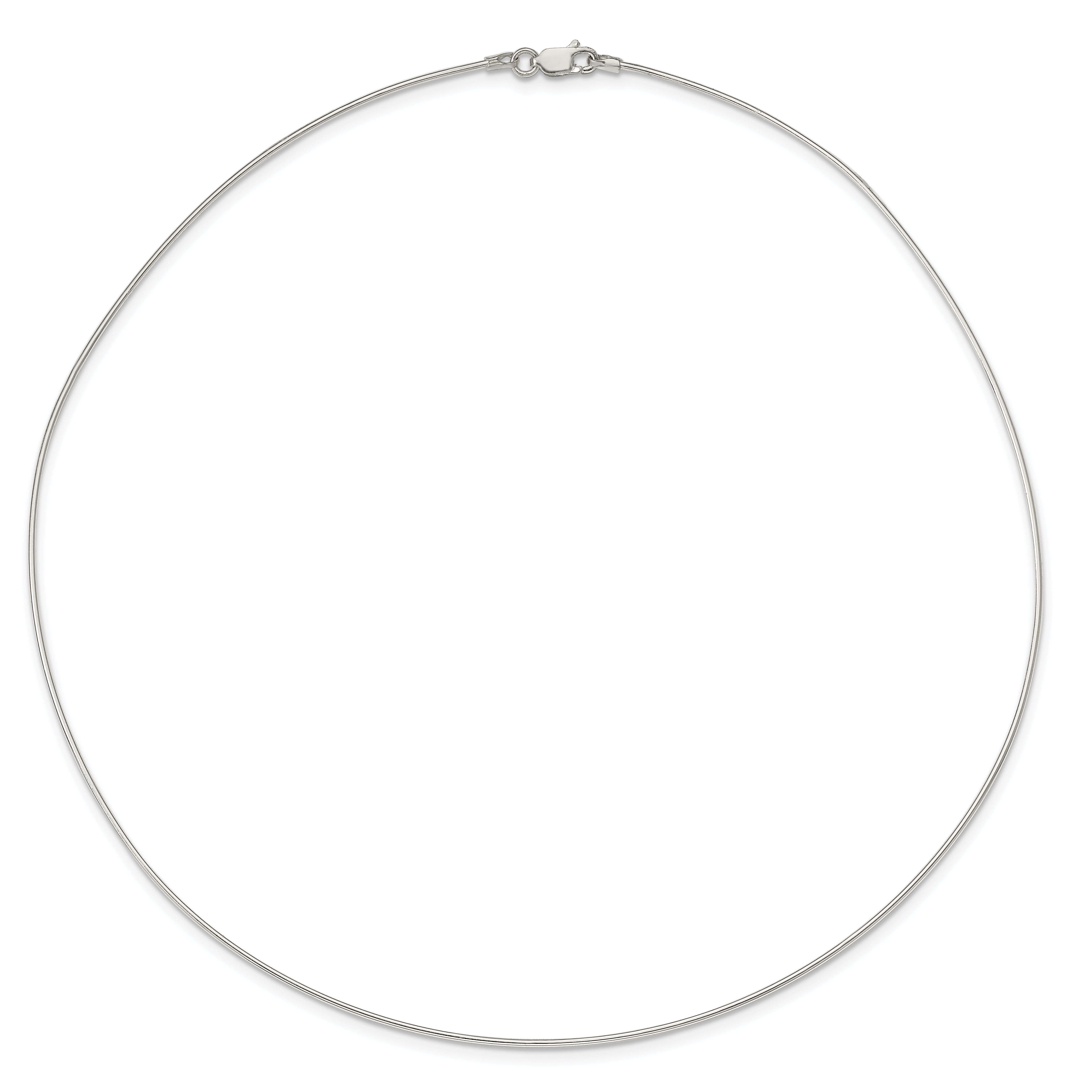 Sterlingsilber Massiv Poliert 1.2mm Neck Draht Halskette