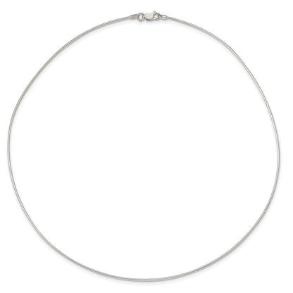 Sterlingsilber Massiv Poliert 1.2mm Neck Draht Halskette