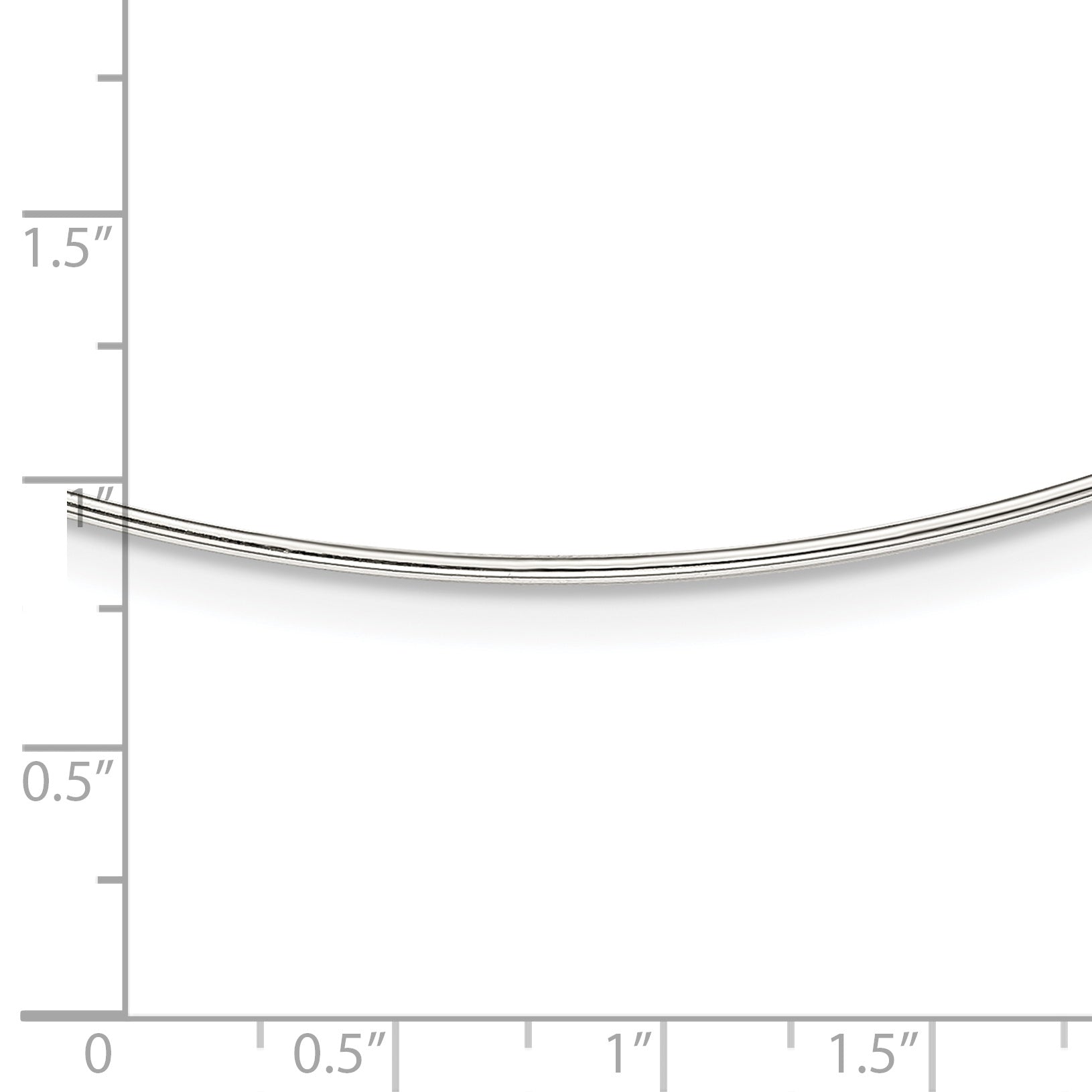 Sterlingsilber Massiv Poliert 1.2mm Neck Draht Halskette