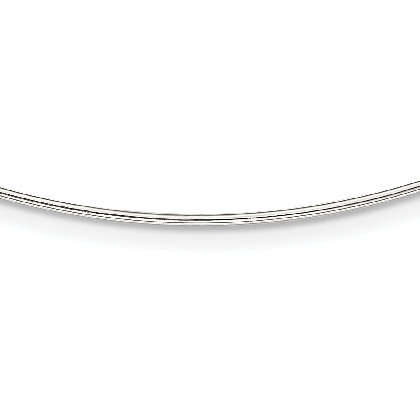 Sterlingsilber Massiv Poliert 1.2mm Neck Draht Halskette