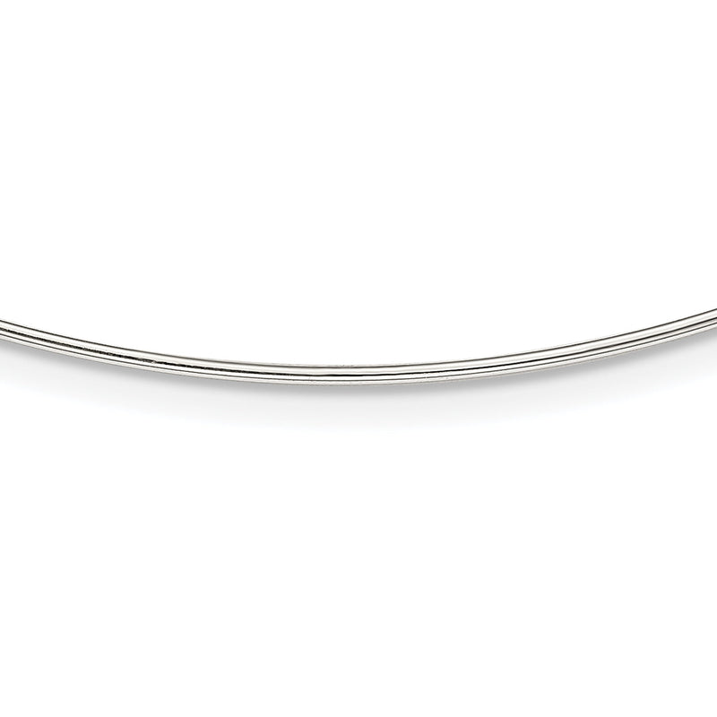 Sterlingsilber Massiv Poliert 1.2mm Neck Draht Halskette