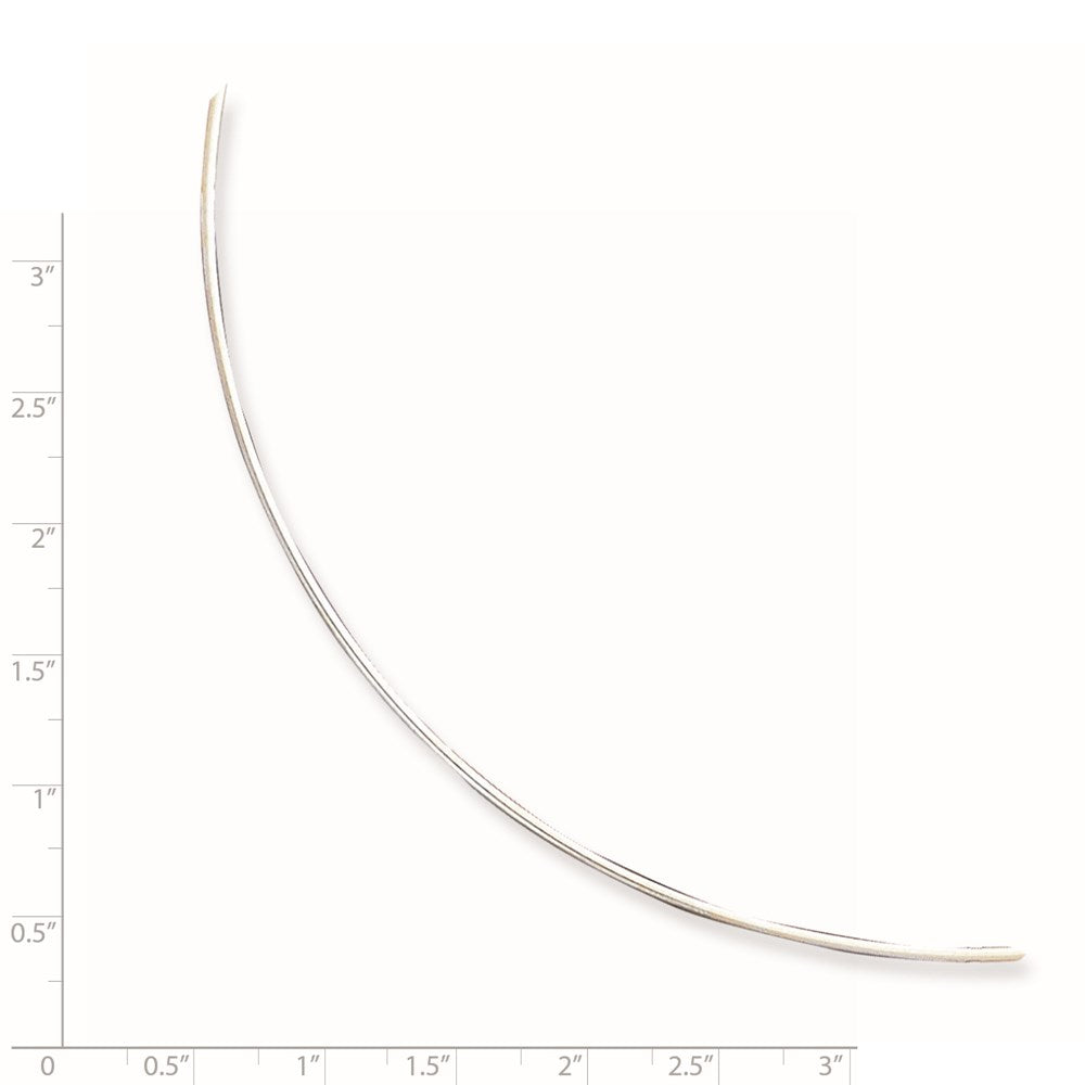 Sterlingsilber Massiv Poliert 1.4mm Neck Draht Halskette