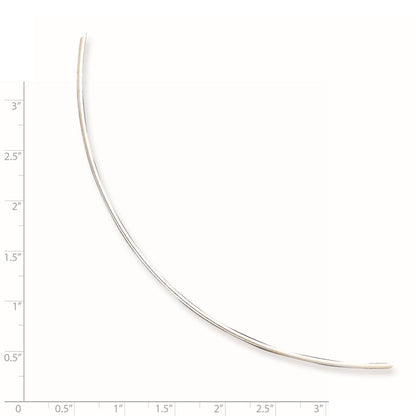 Sterlingsilber Massiv Poliert 1.4mm Neck Draht Halskette