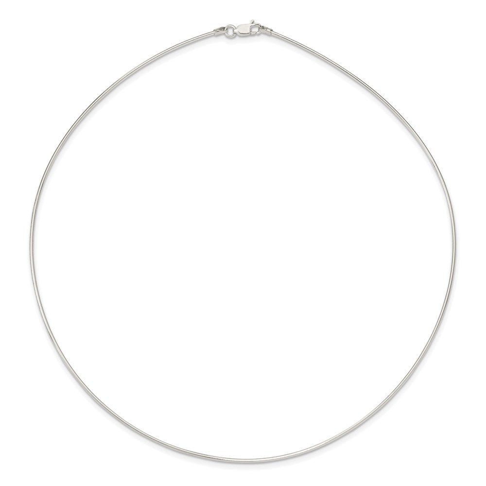 Sterlingsilber Massiv Poliert 1.4mm Neck Draht Halskette