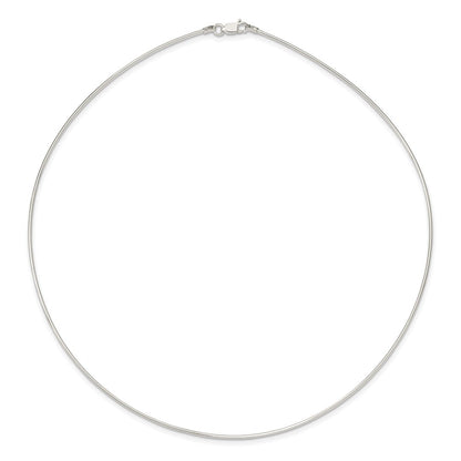 Sterlingsilber Massiv Poliert 1.4mm Neck Draht Halskette