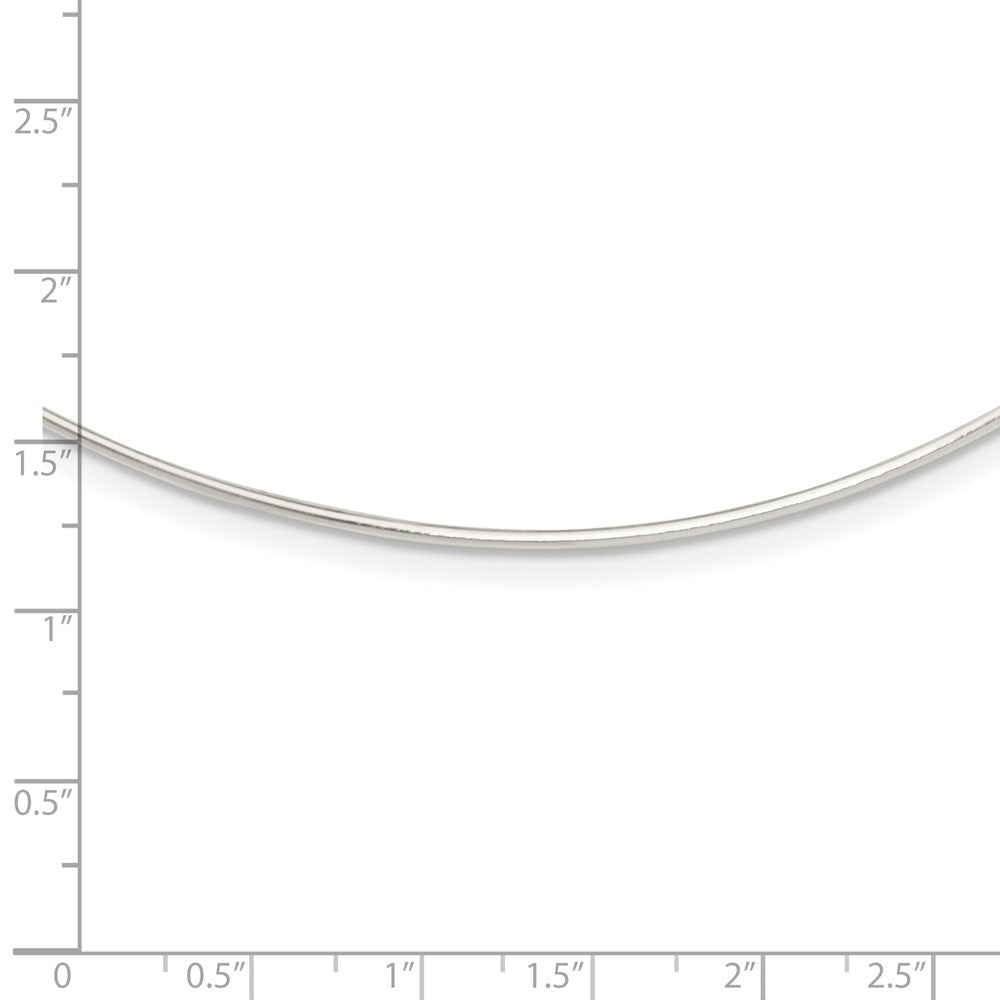Sterlingsilber Massiv Poliert 1.4mm Neck Draht Halskette