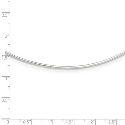 Sterlingsilber Massiv Poliert 1.4mm Neck Draht Halskette