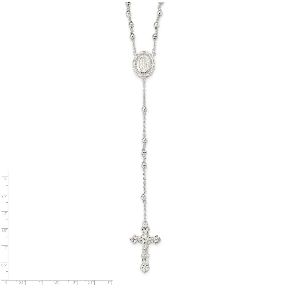 Sterlingsilber Poliert Rosenkranz Halskette