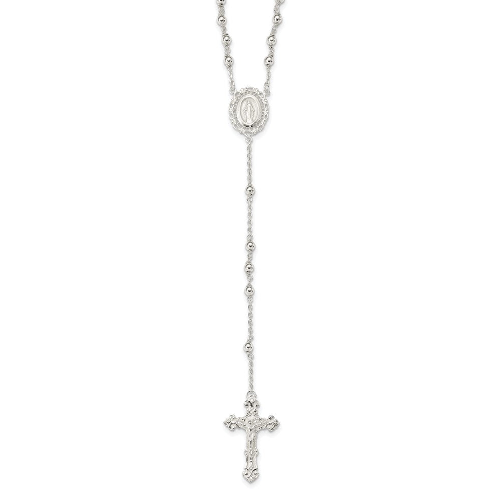Sterlingsilber Poliert Rosenkranz Halskette