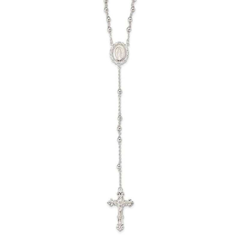 Sterlingsilber Poliert Rosenkranz Halskette