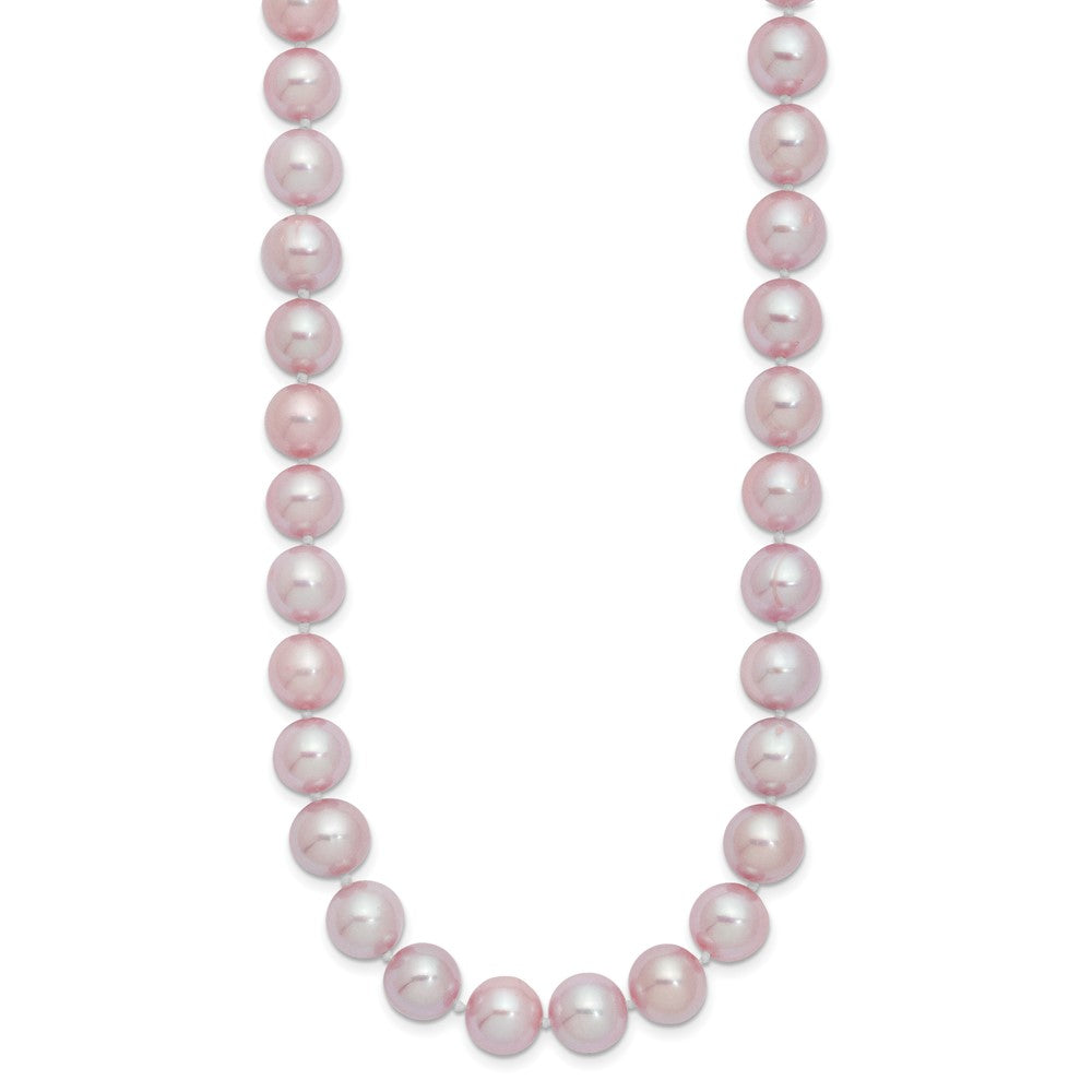 Sterlingsilber Rhodiniert 9-10mm Lila Fwc Perle Halskette