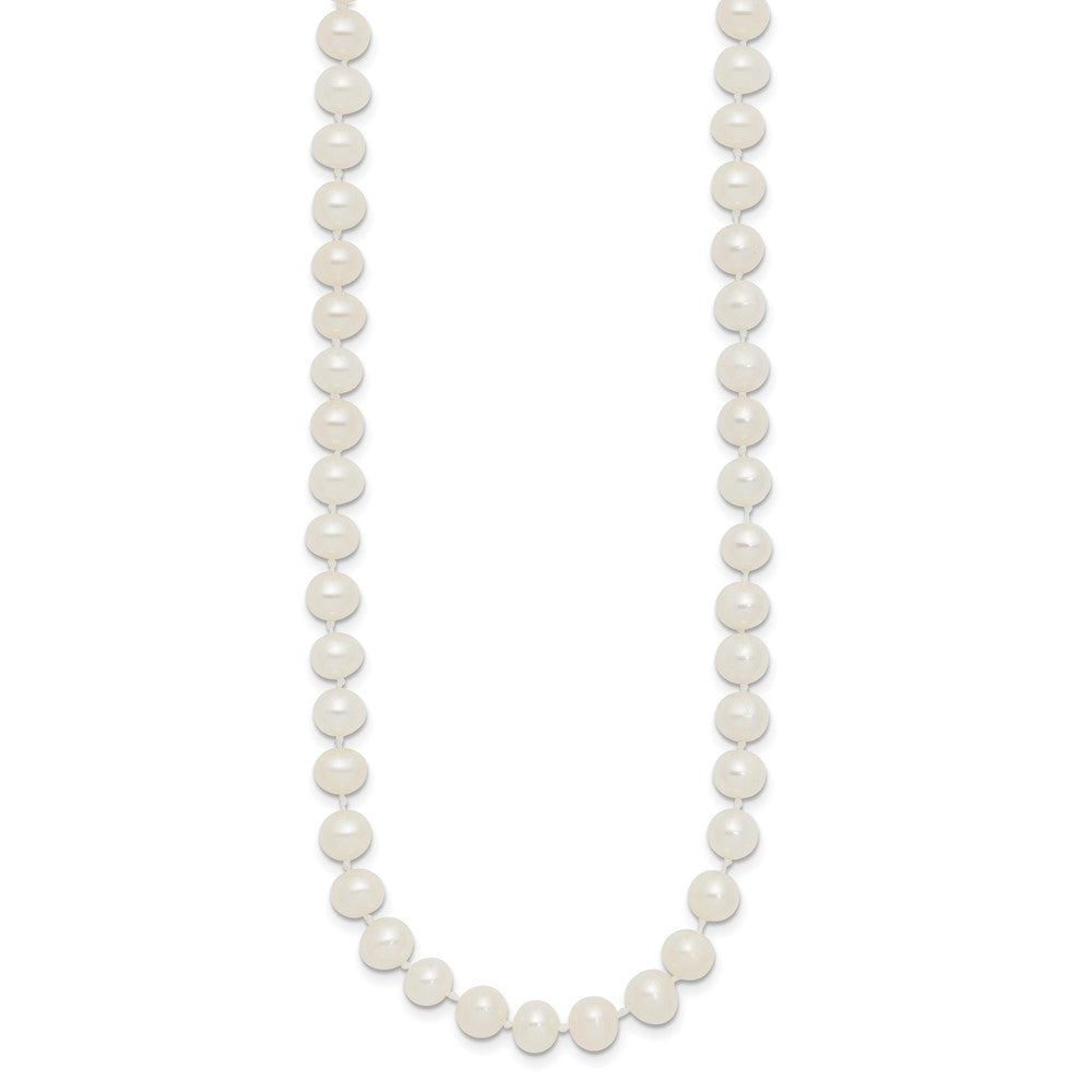 Sterlingsilber Rhodium 5-6mm Weiß Süßwasser Zuchtperle Halskette