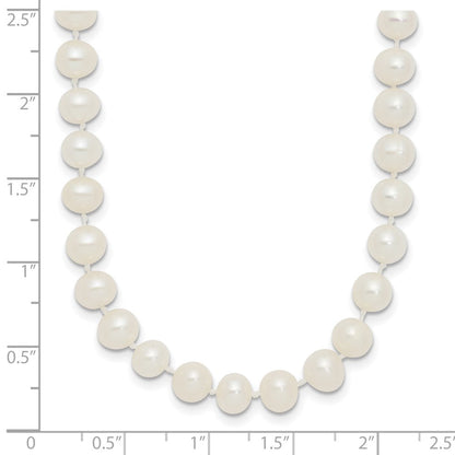 Sterlingsilber Rhodium 5-6mm Weiß Süßwasser Zuchtperle Halskette