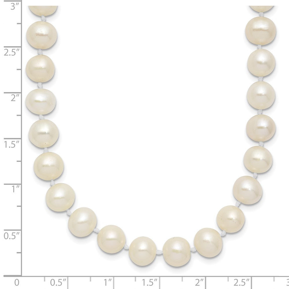Sterlingsilber Rhodium 7-8mm Weiß Süßwasser Zuchtperle Halskette