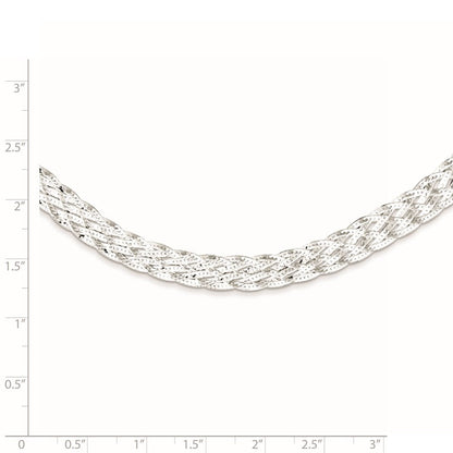 Sterlingsilber 6.75mm Geflochten Fantasie Halskette