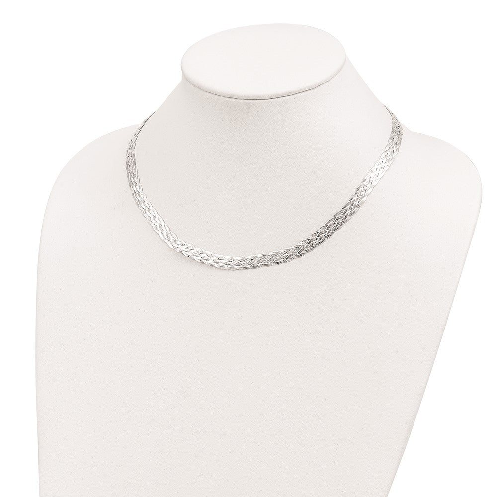 Sterlingsilber 6.75mm Geflochten Fantasie Halskette